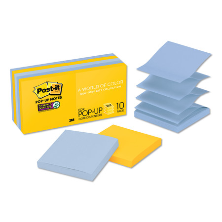 Post-It Pop-up 3 x 3 Note Refill, New York, 90 Notes/Pad, PK10 R33010SSNY